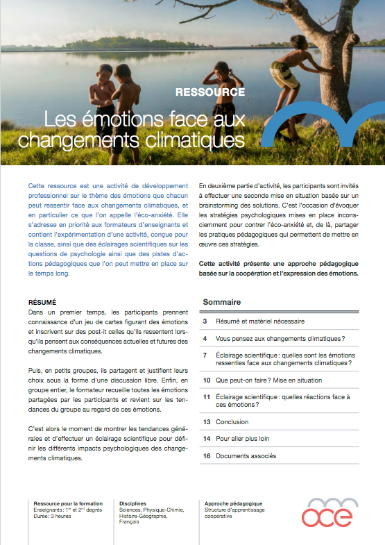 Les émotions face aux changements climatiques