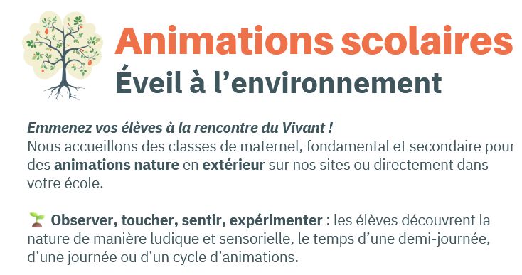 Animations scolaires d'éveil à l'environnement