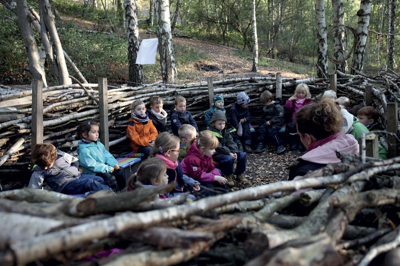 Enfants de sortie en Ecole du dehors